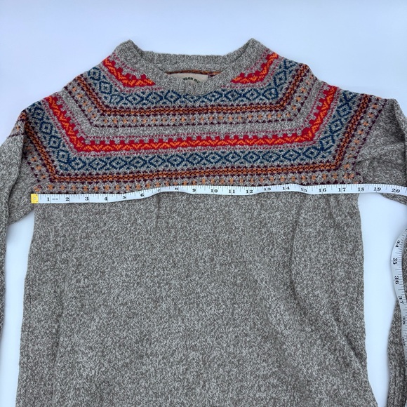 O’Hanlon Mills Fair Isle Sweater Wool Blend Nordic Knit Gray Women’s M - Picture 5 of 10